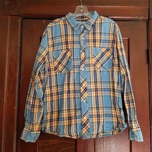Levi Strauss plaid button up shirt men's sz large